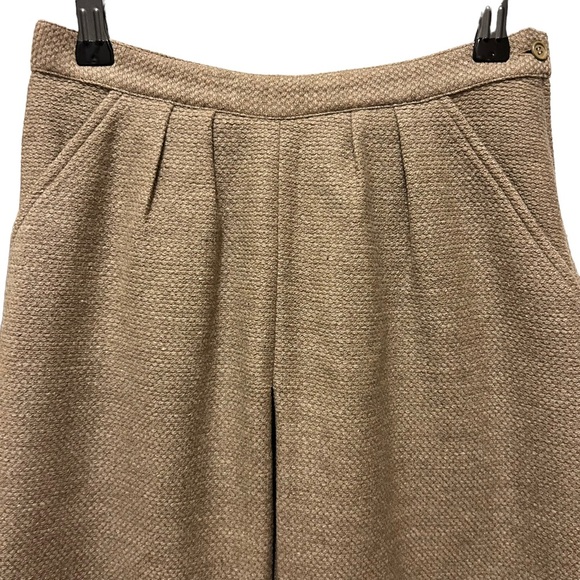 Vintage Brown Wool Blend High Waist Crop Culotte Size 6 - Picture 14 of 15